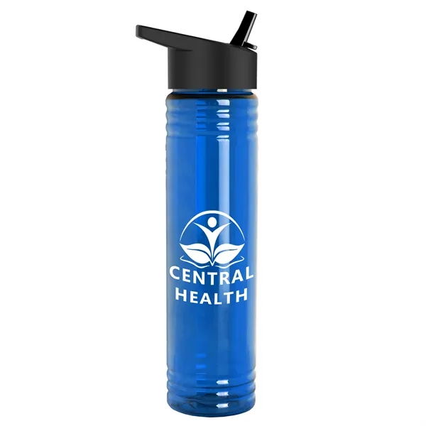 32 oz. Transparent Bottle with Flip Straw lid. Slim Cylinder Design... from ASI 40480 Koozie Group