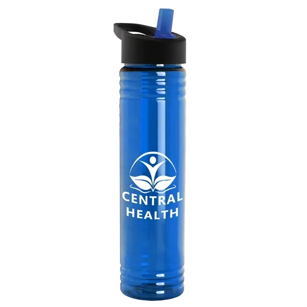 32 oz. Transparent Bottle with Flip Straw lid. Slim Cylinder Design... from ASI 40480 Koozie Group