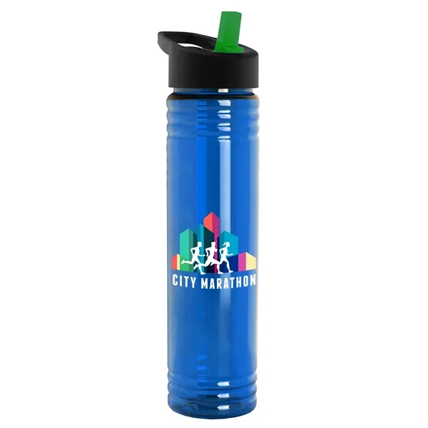 32 oz. Transparent Bottle with Flip Straw lid. Slim Cylinder Design... from ASI 40480 Koozie Group