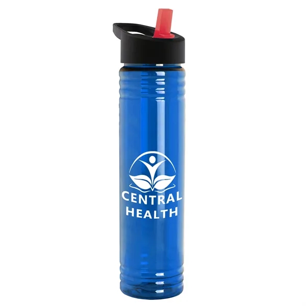 32 oz. Transparent Bottle with Flip Straw lid. Slim Cylinder Design... from ASI 40480 Koozie Group
