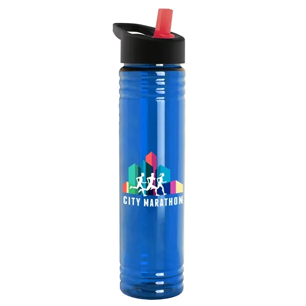 32 oz. Transparent Bottle with Flip Straw lid. Slim Cylinder Design... from ASI 40480 Koozie Group