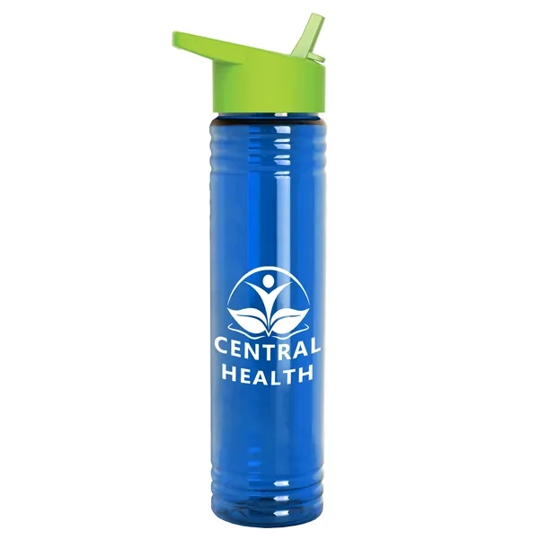 32 oz. Transparent Bottle with Flip Straw lid. Slim Cylinder Design... from ASI 40480 Koozie Group
