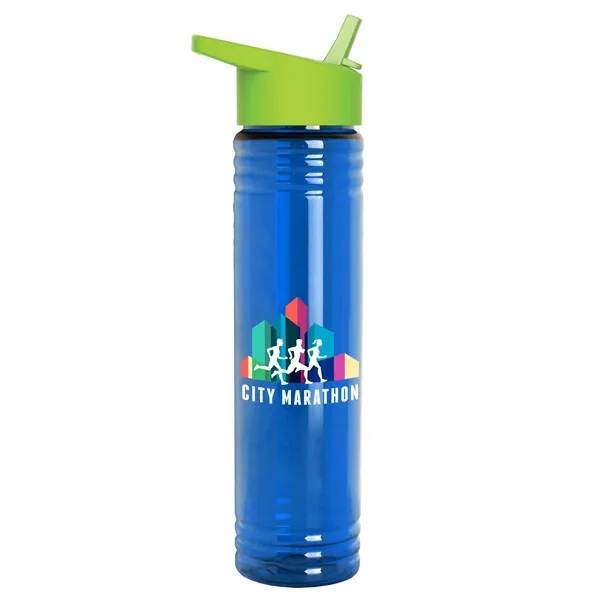 32 oz. Transparent Bottle with Flip Straw lid. Slim Cylinder Design... from ASI 40480 Koozie Group