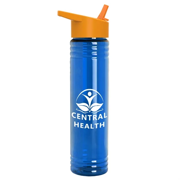 32 oz. Transparent Bottle with Flip Straw lid. Slim Cylinder Design... from ASI 40480 Koozie Group