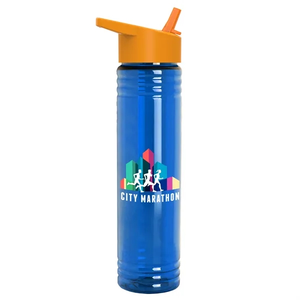 32 oz. Transparent Bottle with Flip Straw lid. Slim Cylinder Design... from ASI 40480 Koozie Group