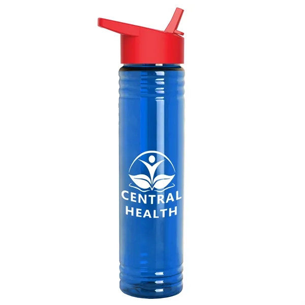 32 oz. Transparent Bottle with Flip Straw lid. Slim Cylinder Design... from ASI 40480 Koozie Group