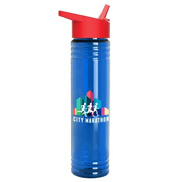 32 oz. Transparent Bottle with Flip Straw lid. Slim Cylinder Design... from ASI 40480 Koozie Group