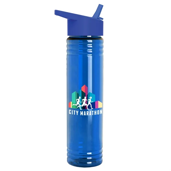 32 oz. Transparent Bottle with Flip Straw lid. Slim Cylinder Design... from ASI 40480 Koozie Group
