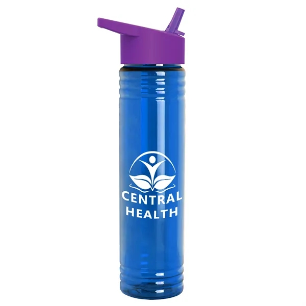 32 oz. Transparent Bottle with Flip Straw lid. Slim Cylinder Design... from ASI 40480 Koozie Group