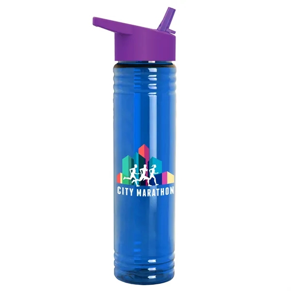 32 oz. Transparent Bottle with Flip Straw lid. Slim Cylinder Design... from ASI 40480 Koozie Group