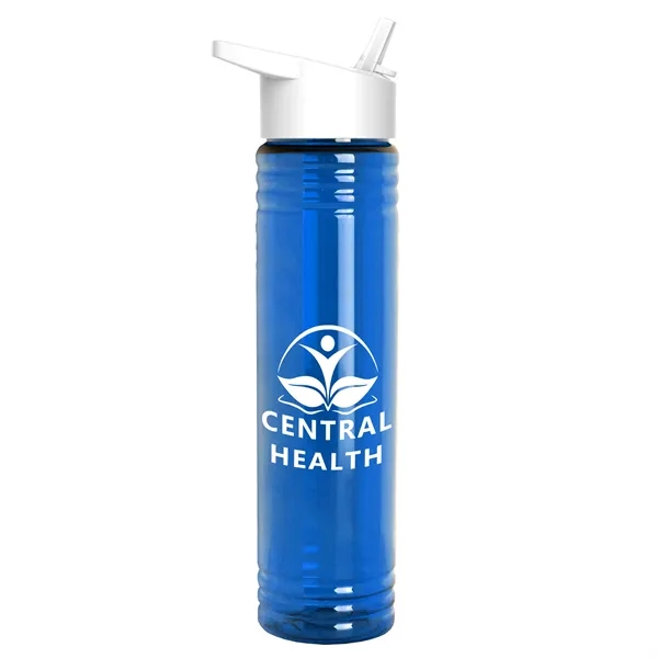 32 oz. Transparent Bottle with Flip Straw lid. Slim Cylinder Design... from ASI 40480 Koozie Group