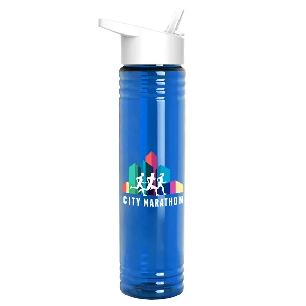 32 oz. Transparent Bottle with Flip Straw lid. Slim Cylinder Design... from ASI 40480 Koozie Group