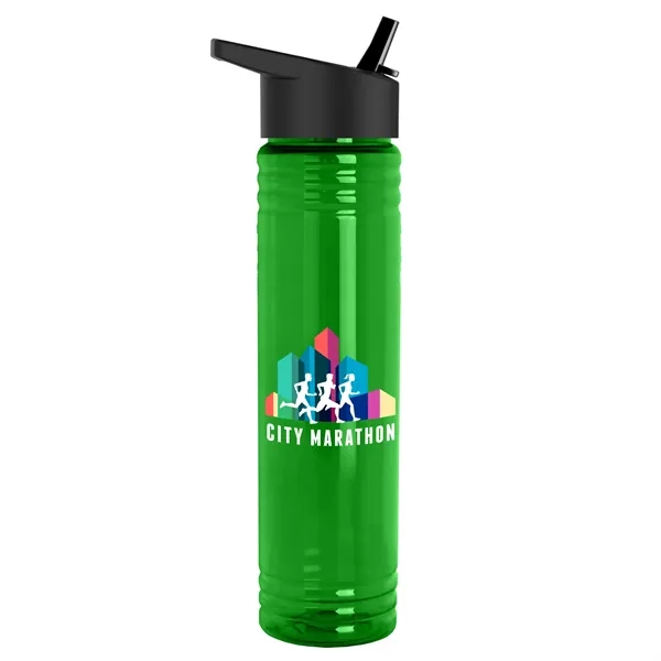 32 oz. Transparent Bottle with Flip Straw lid. Slim Cylinder Design... from ASI 40480 Koozie Group