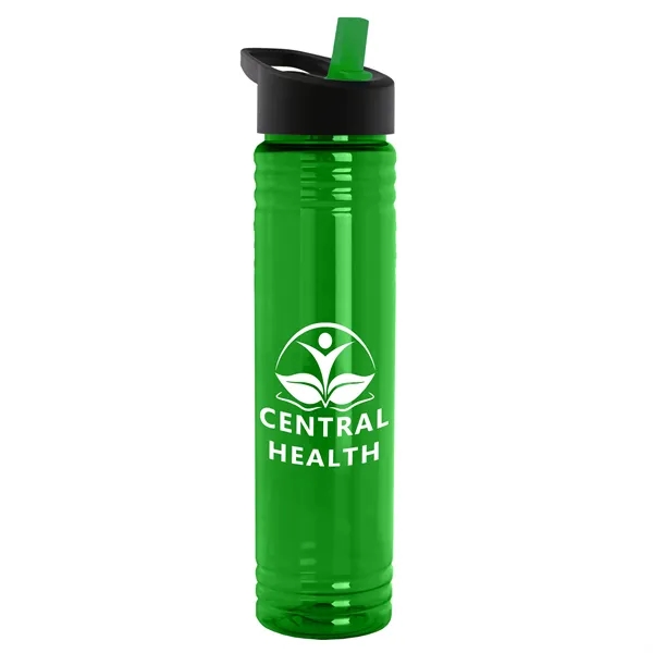 32 oz. Transparent Bottle with Flip Straw lid. Slim Cylinder Design... from ASI 40480 Koozie Group