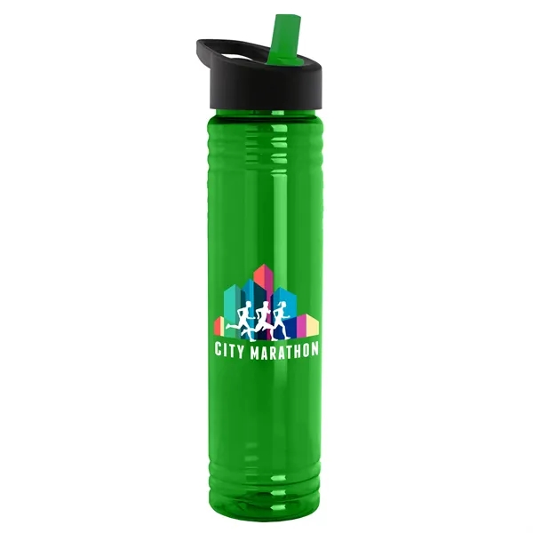 32 oz. Transparent Bottle with Flip Straw lid. Slim Cylinder Design... from ASI 40480 Koozie Group