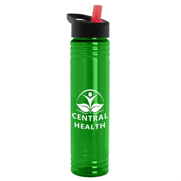 32 oz. Transparent Bottle with Flip Straw lid. Slim Cylinder Design... from ASI 40480 Koozie Group