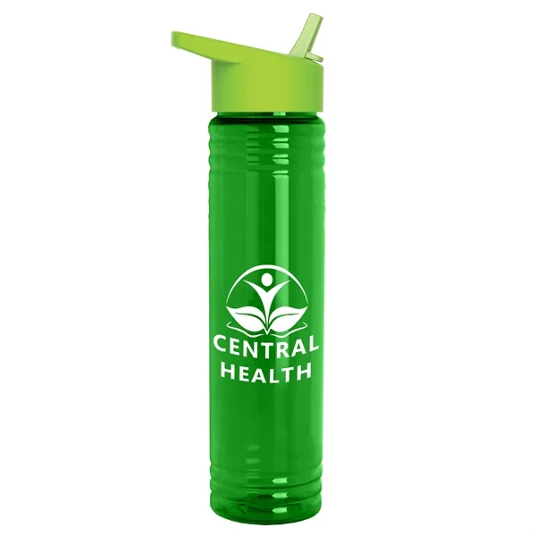 32 oz. Transparent Bottle with Flip Straw lid. Slim Cylinder Design... from ASI 40480 Koozie Group