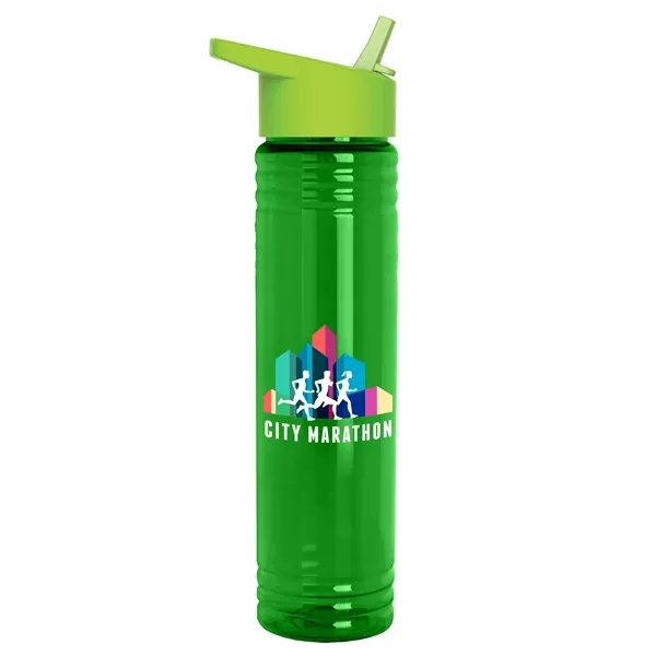 32 oz. Transparent Bottle with Flip Straw lid. Slim Cylinder Design... from ASI 40480 Koozie Group