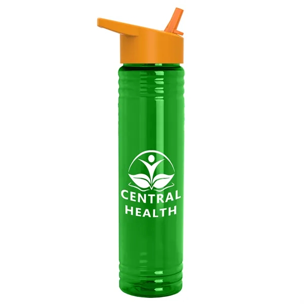 32 oz. Transparent Bottle with Flip Straw lid. Slim Cylinder Design... from ASI 40480 Koozie Group