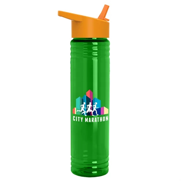 32 oz. Transparent Bottle with Flip Straw lid. Slim Cylinder Design... from ASI 40480 Koozie Group