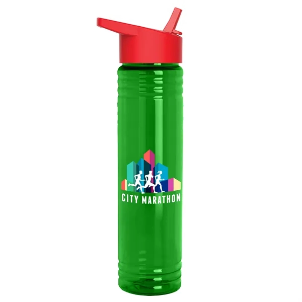 32 oz. Transparent Bottle with Flip Straw lid. Slim Cylinder Design... from ASI 40480 Koozie Group
