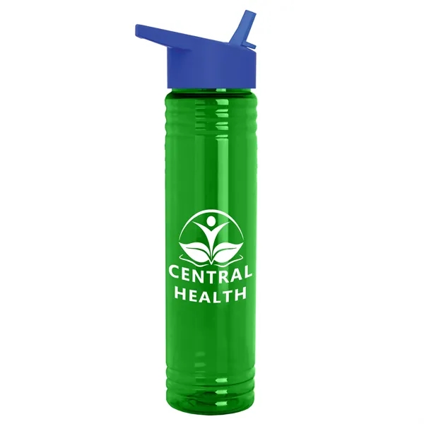 32 oz. Transparent Bottle with Flip Straw lid. Slim Cylinder Design... from ASI 40480 Koozie Group
