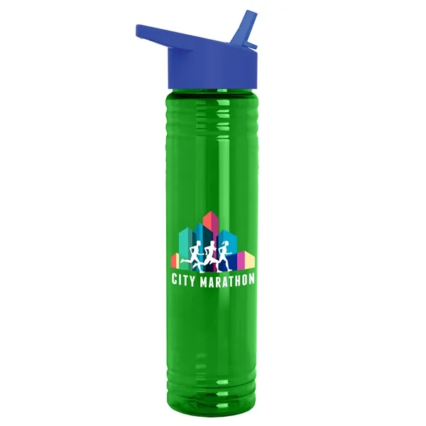 32 oz. Transparent Bottle with Flip Straw lid. Slim Cylinder Design... from ASI 40480 Koozie Group
