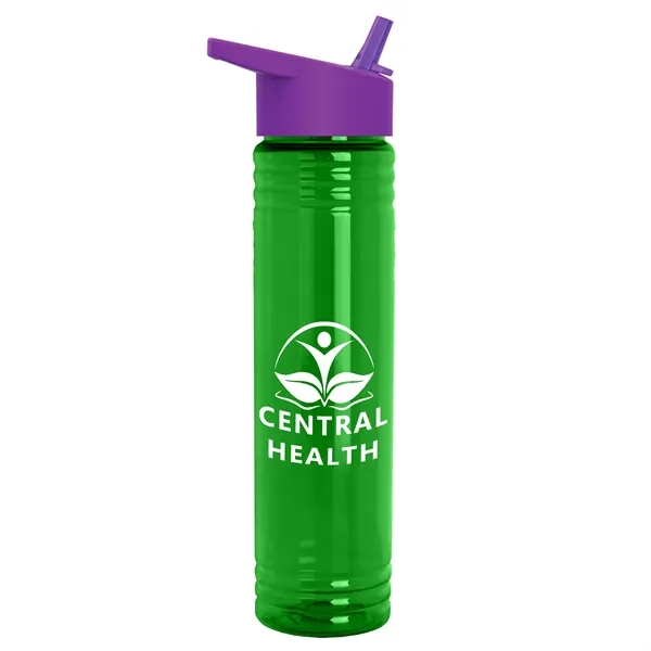 32 oz. Transparent Bottle with Flip Straw lid. Slim Cylinder Design... from ASI 40480 Koozie Group