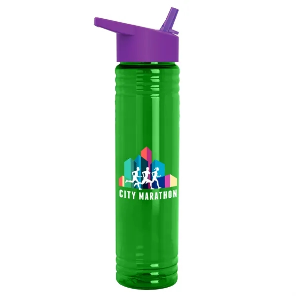 32 oz. Transparent Bottle with Flip Straw lid. Slim Cylinder Design... from ASI 40480 Koozie Group
