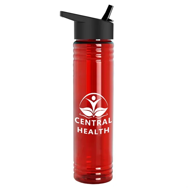 32 oz. Transparent Bottle with Flip Straw lid. Slim Cylinder Design... from ASI 40480 Koozie Group