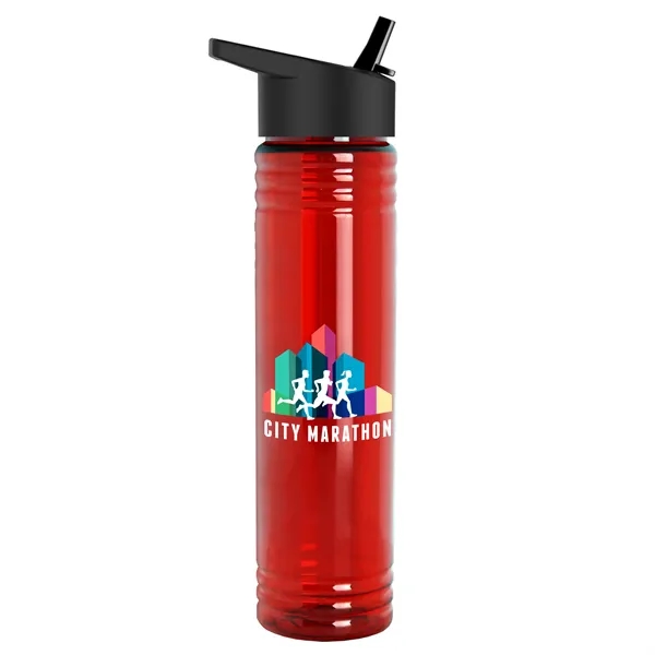 32 oz. Transparent Bottle with Flip Straw lid. Slim Cylinder Design... from ASI 40480 Koozie Group
