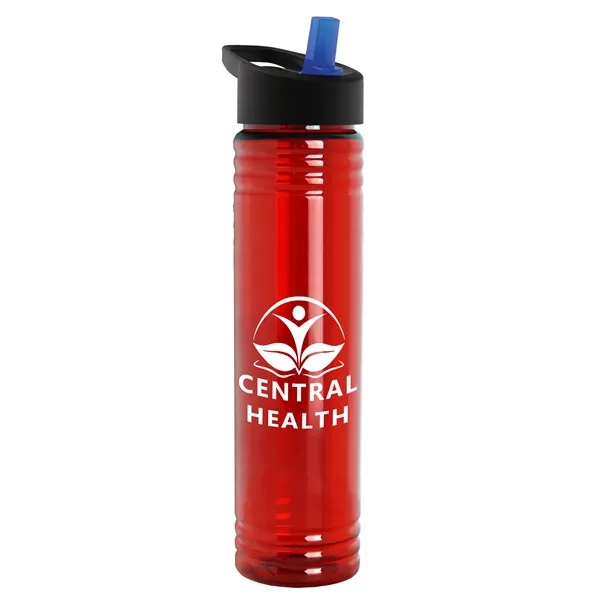 32 oz. Transparent Bottle with Flip Straw lid. Slim Cylinder Design... from ASI 40480 Koozie Group
