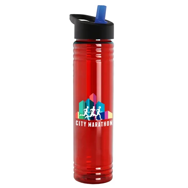 32 oz. Transparent Bottle with Flip Straw lid. Slim Cylinder Design... from ASI 40480 Koozie Group
