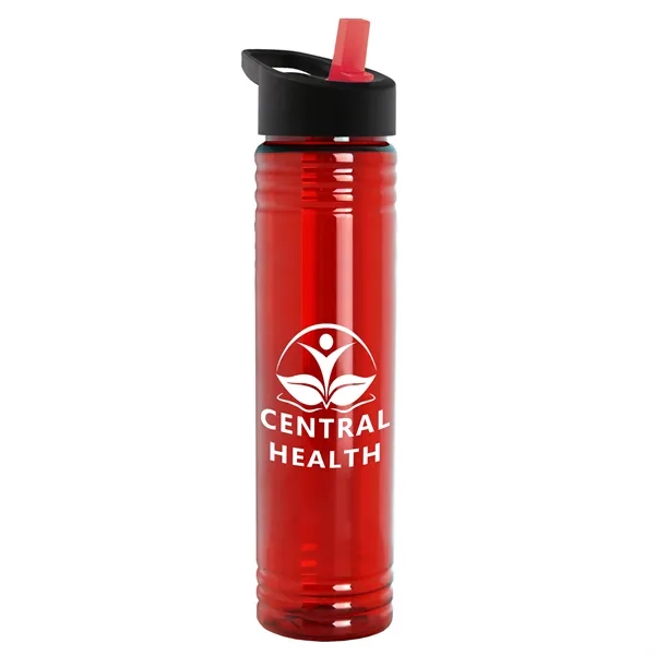32 oz. Transparent Bottle with Flip Straw lid. Slim Cylinder Design... from ASI 40480 Koozie Group