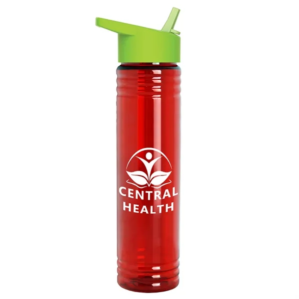 32 oz. Transparent Bottle with Flip Straw lid. Slim Cylinder Design... from ASI 40480 Koozie Group