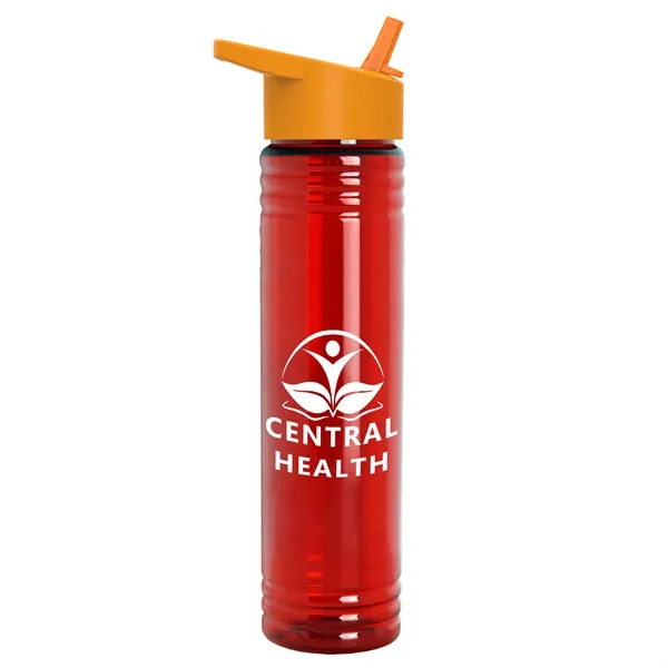 32 oz. Transparent Bottle with Flip Straw lid. Slim Cylinder Design... from ASI 40480 Koozie Group