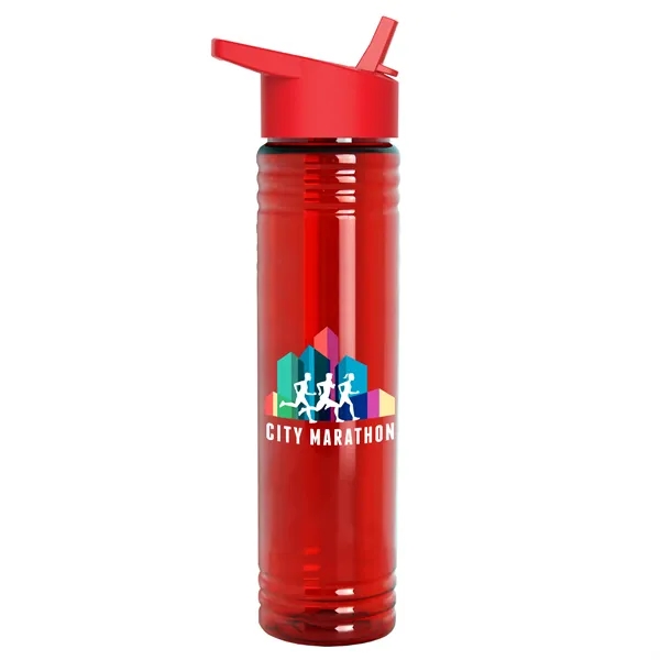 32 oz. Transparent Bottle with Flip Straw lid. Slim Cylinder Design... from ASI 40480 Koozie Group