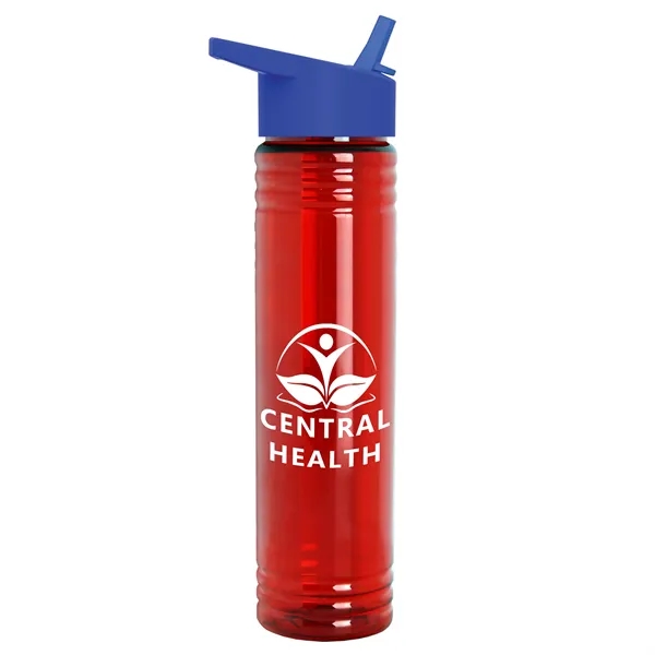 32 oz. Transparent Bottle with Flip Straw lid. Slim Cylinder Design... from ASI 40480 Koozie Group