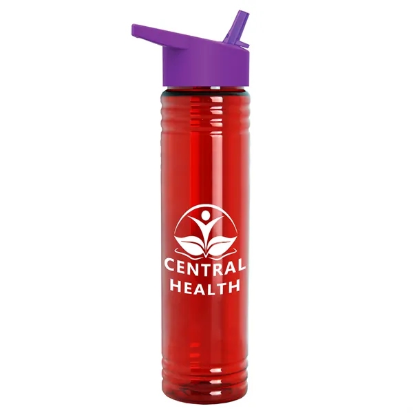 32 oz. Transparent Bottle with Flip Straw lid. Slim Cylinder Design... from ASI 40480 Koozie Group