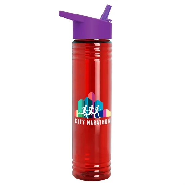 32 oz. Transparent Bottle with Flip Straw lid. Slim Cylinder Design... from ASI 40480 Koozie Group