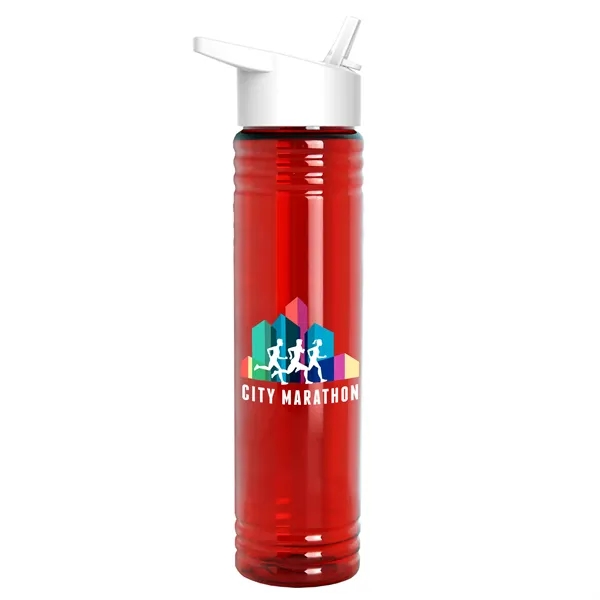 32 oz. Transparent Bottle with Flip Straw lid. Slim Cylinder Design... from ASI 40480 Koozie Group