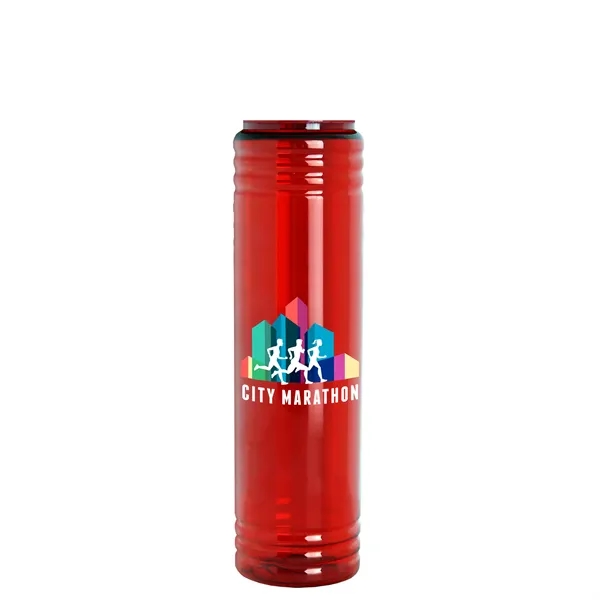 32 oz. Transparent Bottle with Flip Straw lid. Slim Cylinder Design... from ASI 40480 Koozie Group