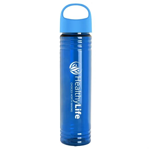 32 oz. Transparent Bottle with Oval Crest lid. Slim Cylinder Design... from ASI 40480 Koozie Group