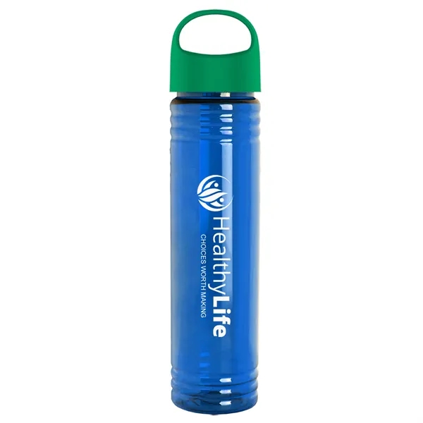 32 oz. Transparent Bottle with Oval Crest lid. Slim Cylinder Design... from ASI 40480 Koozie Group