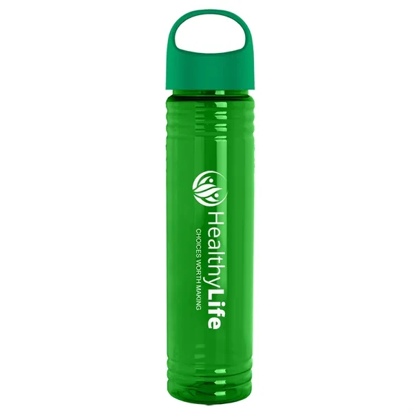 32 oz. Transparent Bottle with Oval Crest lid. Slim Cylinder Design... from ASI 40480 Koozie Group