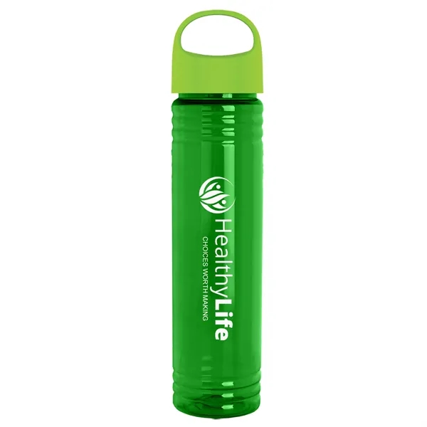 32 oz. Transparent Bottle with Oval Crest lid. Slim Cylinder Design... from ASI 40480 Koozie Group