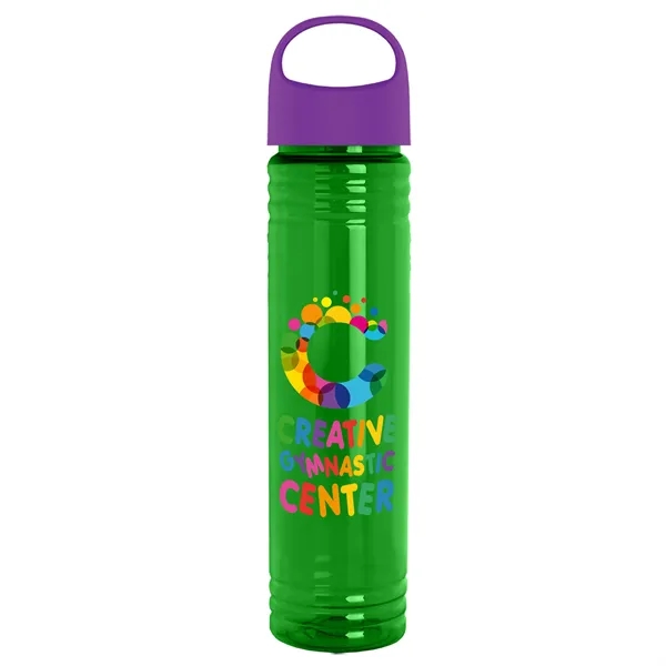 32 oz. Transparent Bottle with Oval Crest lid. Slim Cylinder Design... from ASI 40480 Koozie Group