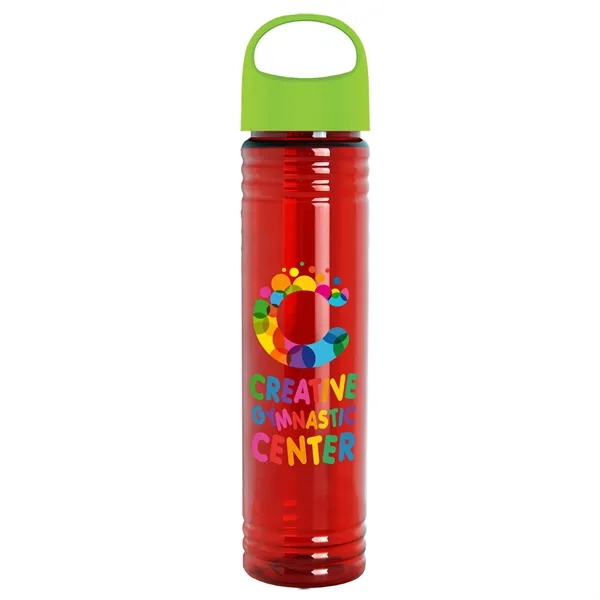 32 oz. Transparent Bottle with Oval Crest lid. Slim Cylinder Design... from ASI 40480 Koozie Group