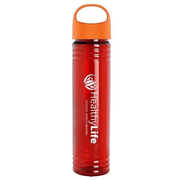 32 oz. Transparent Bottle with Oval Crest lid. Slim Cylinder Design... from ASI 40480 Koozie Group