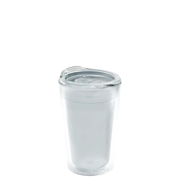 16 oz. Double-Wall Insulated Transparent Tumbler with Lid &amp; Straw... from ASI 40480 Koozie Group